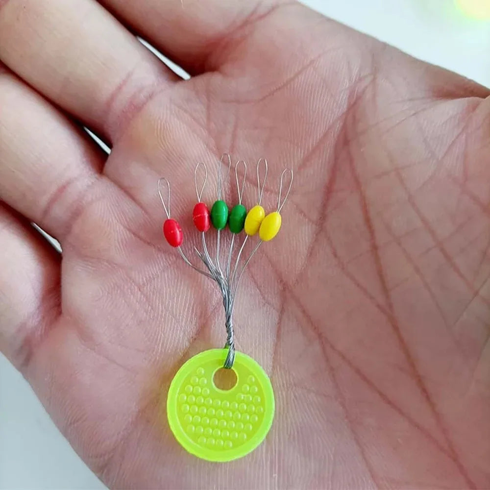 600Pcs 100 Groups Space Beans Fishing Float Fishing Goods Fishing Equipment Carp Fishing Fishing Float Stop Fishing Accessories